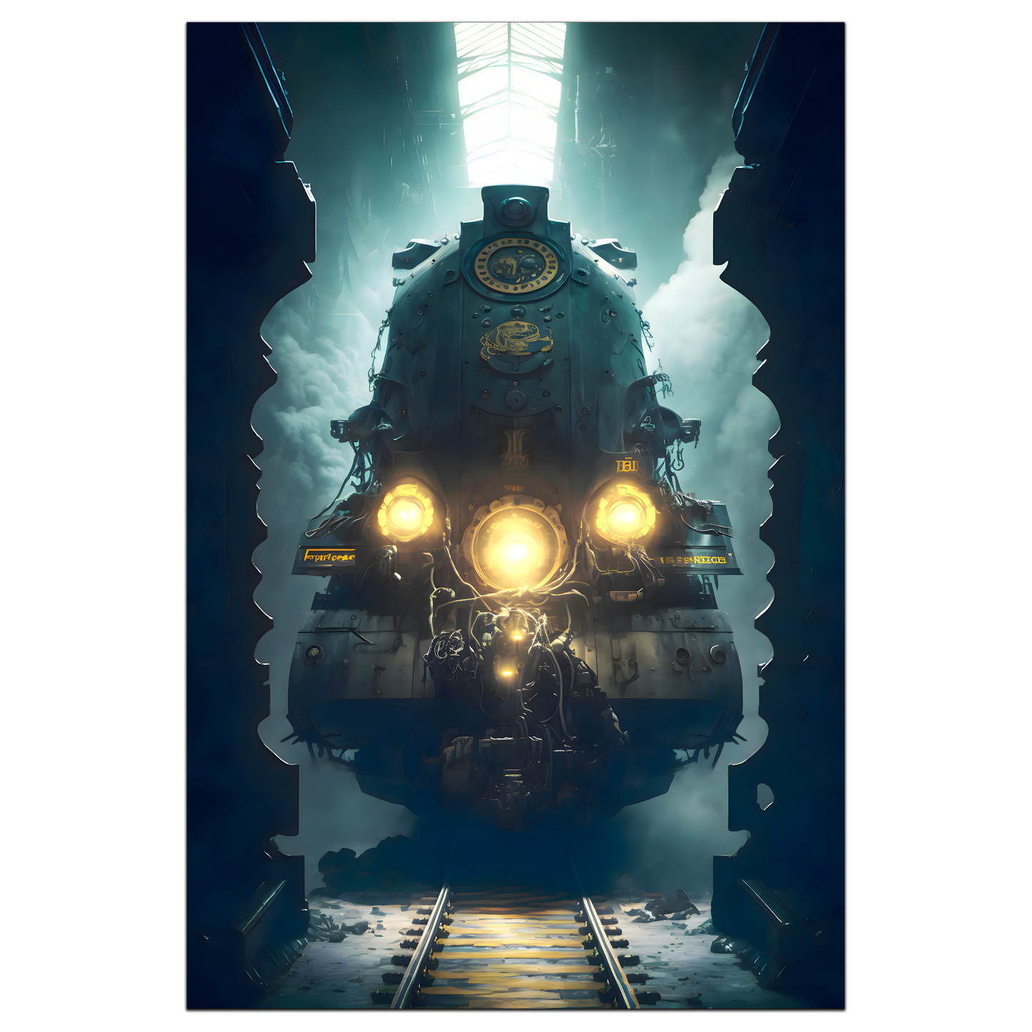 Diesel Train Poster – Tempus Imperator | Awe-Inspiring Wall Art for Sci-Fi & Fantasy Train Enthusiasts | Unique and Exclusive Artwork