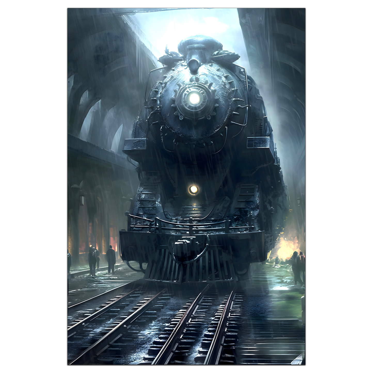 Dystopia Train Poster – SPX 4449 | Awe-Inspiring Wall Art for Sci-Fi & Fantasy Train Enthusiasts | Unique and Exclusive Artwork