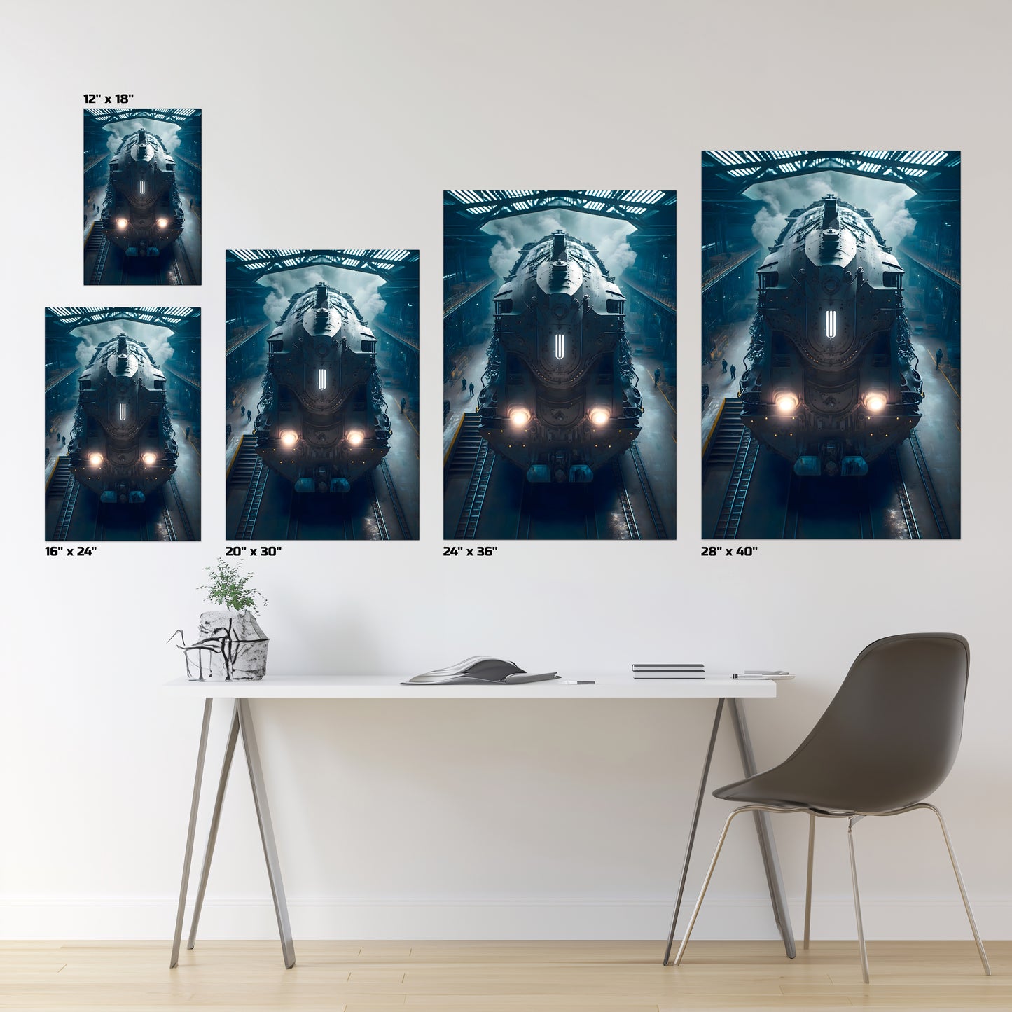 Diesel Train Poster – Rex Temporis | Awe-Inspiring Wall Art for Sci-Fi & Fantasy Train Enthusiasts | Unique and Exclusive Artwork