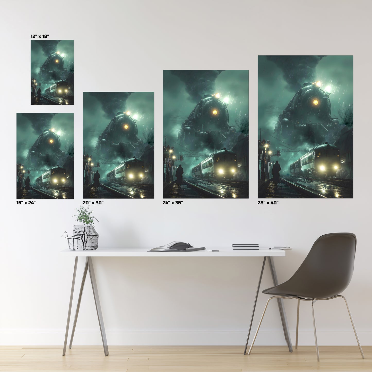 Fantasy Train Poster – Titan Wraith | Awe-Inspiring Wall Art for Sci-Fi & Fantasy Train Enthusiasts | Unique and Exclusive Artwork