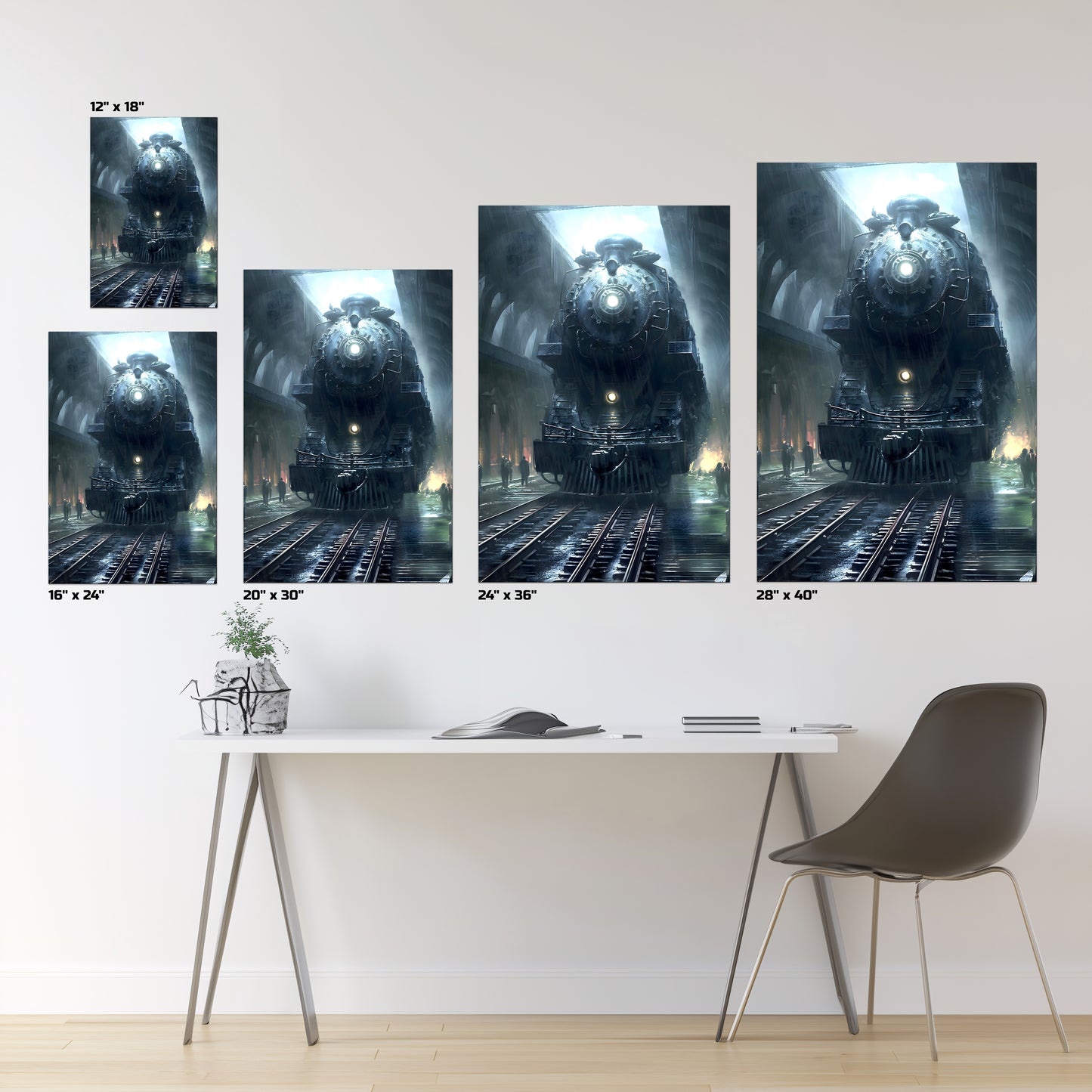 Dystopia Train Poster – SPX 4449 | Awe-Inspiring Wall Art for Sci-Fi & Fantasy Train Enthusiasts | Unique and Exclusive Artwork