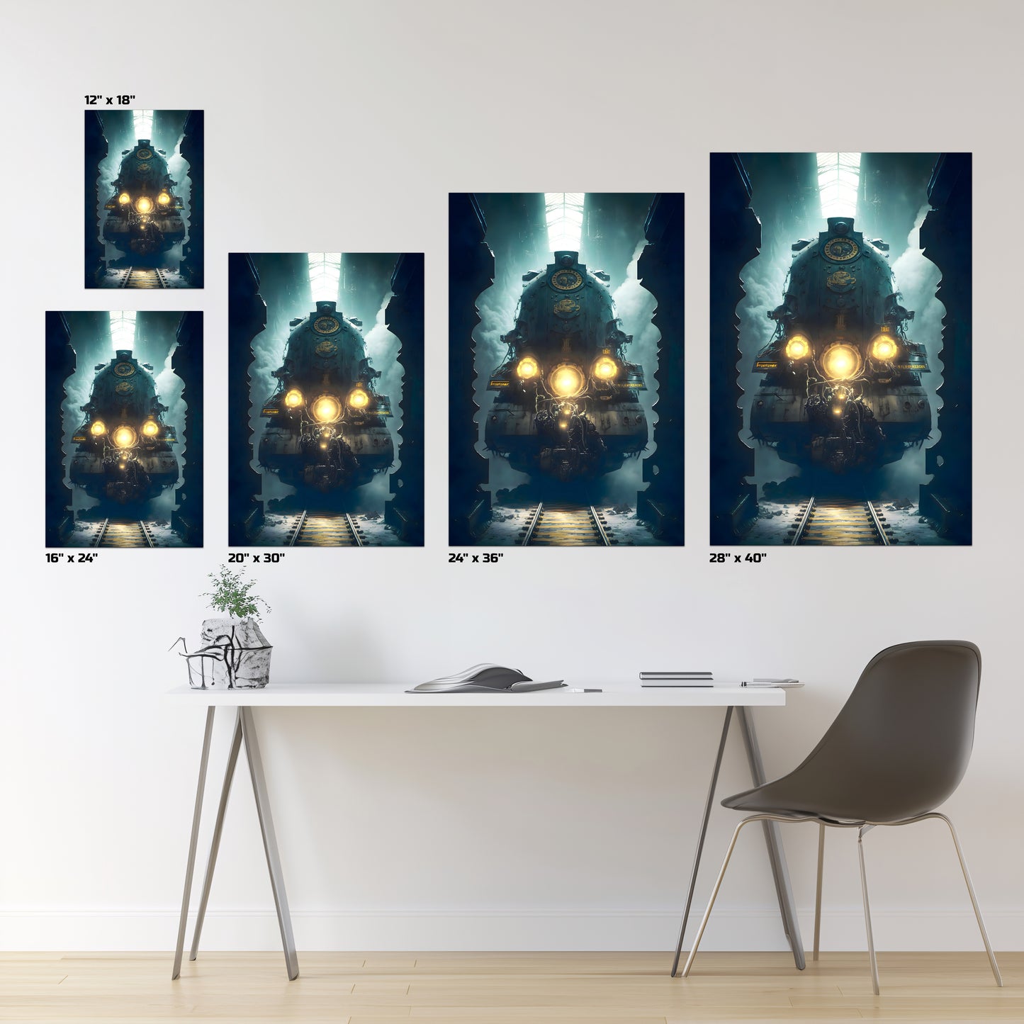 Diesel Train Poster – Tempus Imperator | Awe-Inspiring Wall Art for Sci-Fi & Fantasy Train Enthusiasts | Unique and Exclusive Artwork