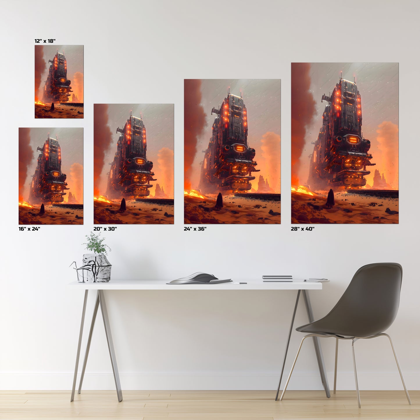 Wasteland Train Poster – Last Nomad | Awe-Inspiring Wall Art for Sci-Fi & Fantasy Train Enthusiasts | Unique and Exclusive Artwork