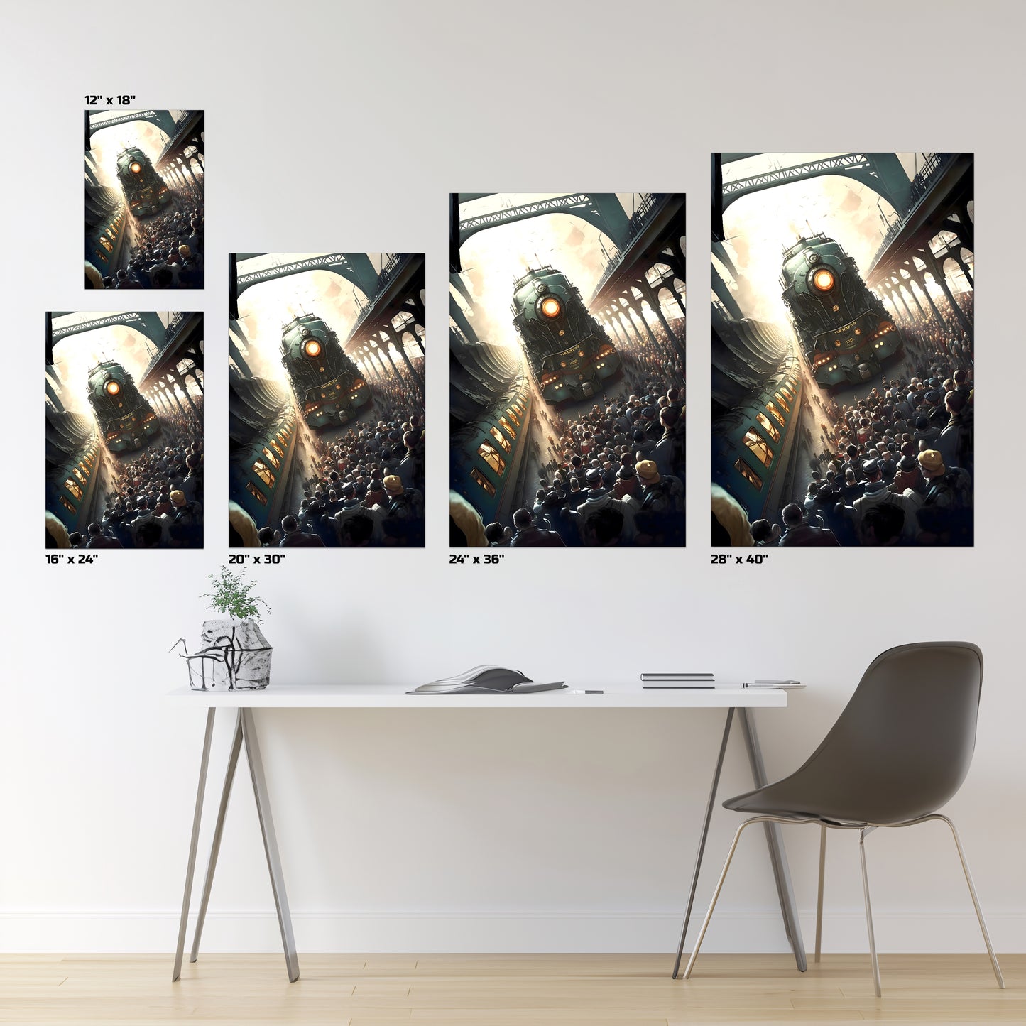 Steampunk Train Poster – Imperial Grandliner | Awe-Inspiring Wall Art for Sci-Fi & Fantasy Train Enthusiasts | Unique and Exclusive Artwork