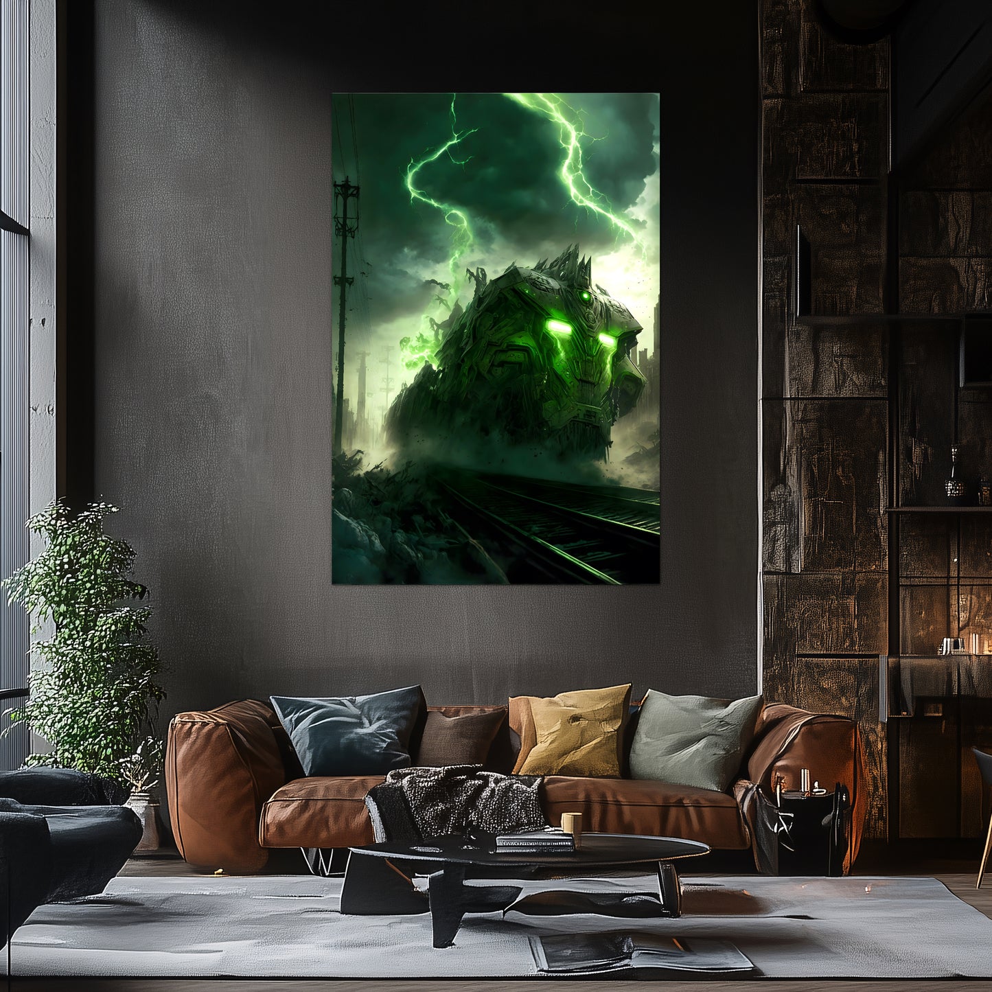 Zombie Train Poster – Wraithstorm Oppressor | Awe-Inspiring Wall Art for Sci-Fi & Fantasy Train Enthusiasts | Unique and Exclusive Artwork