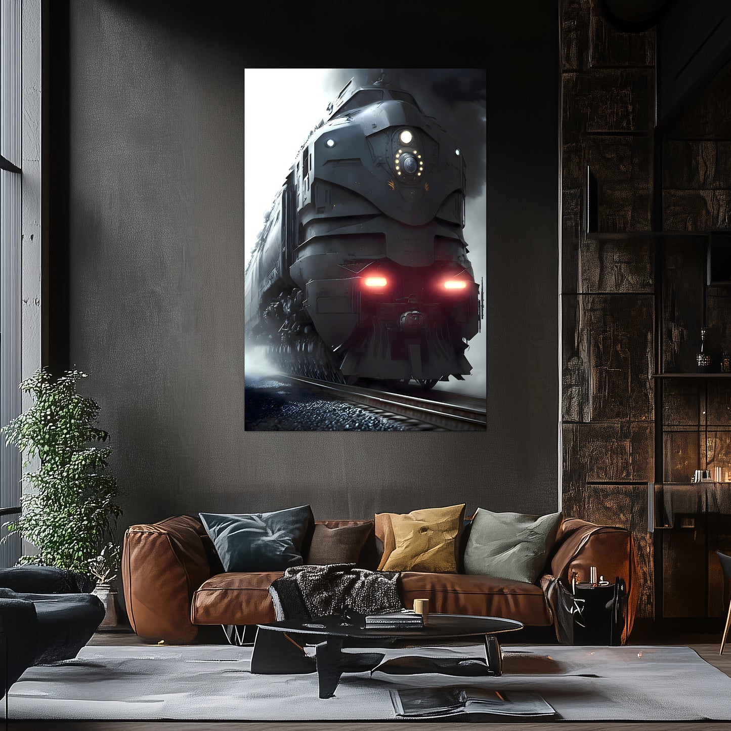 Dystopia Train Poster – Grimbringer Thunderclad | Awe-Inspiring Wall Art for Sci-Fi & Fantasy Train Enthusiasts | Unique and Exclusive Artwork