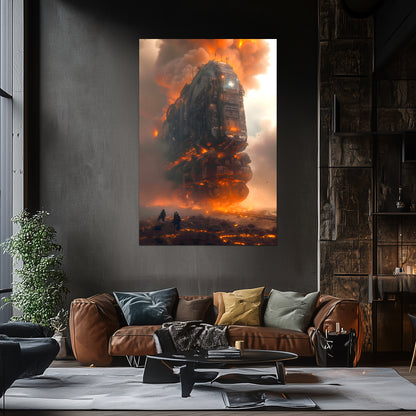 Wasteland Train Poster – Exodus Beta | Awe-Inspiring Wall Art for Sci-Fi & Fantasy Train Enthusiasts | Unique and Exclusive Artwork