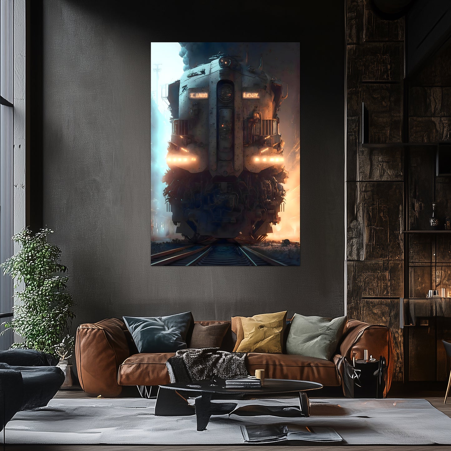 Diesel Train Poster – Warhound Mk IV | Awe-Inspiring Wall Art for Sci-Fi & Fantasy Train Enthusiasts | Unique and Exclusive Artwork
