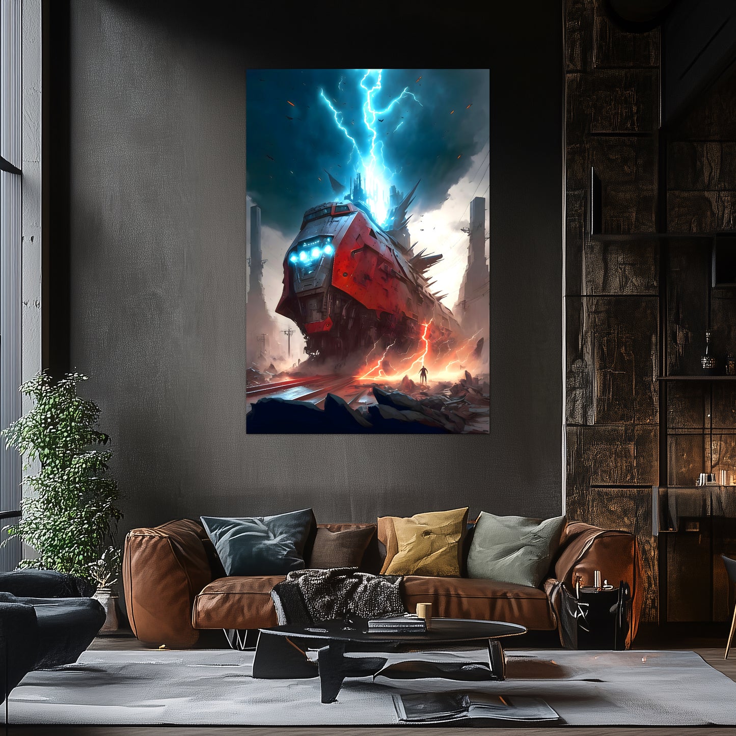 Wasteland Train Poster – Abaddon’s Wrath | Awe-Inspiring Wall Art for Sci-Fi & Fantasy Train Enthusiasts | Unique and Exclusive Artwork