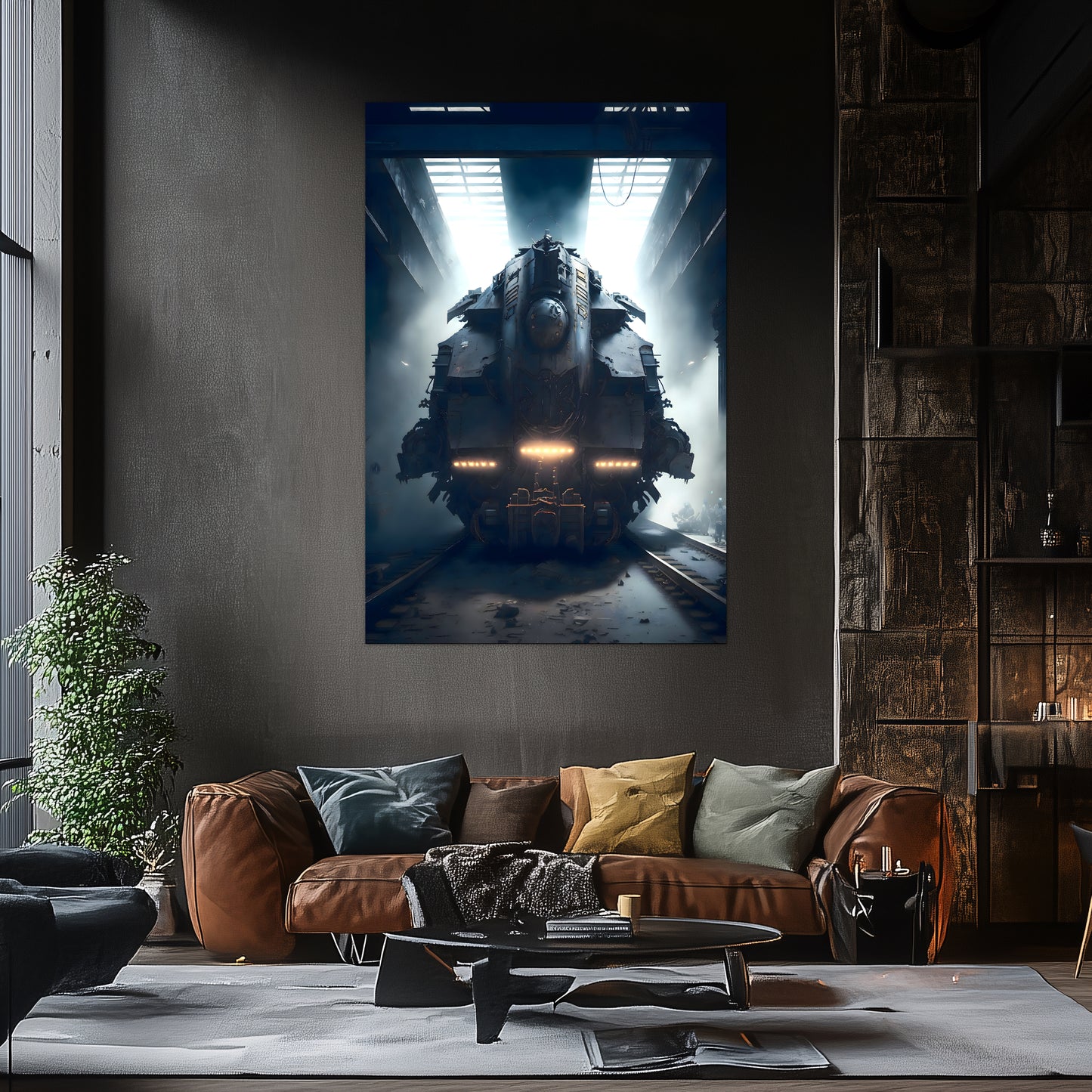 Diesel Train Poster – Aeternum Custos | Awe-Inspiring Wall Art for Sci-Fi & Fantasy Train Enthusiasts | Unique and Exclusive Artwork