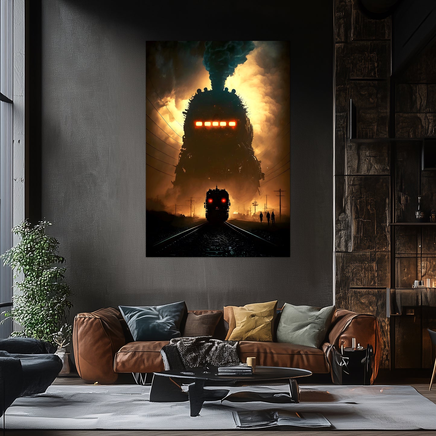 Post-Apocalyptic Train Poster – The Endbringer | Awe-Inspiring Wall Art for Sci-Fi & Fantasy Train Enthusiasts | Unique and Exclusive Artwork