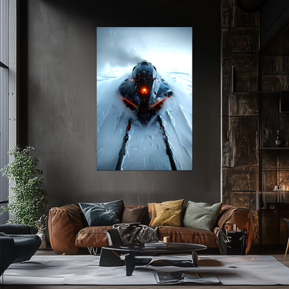 Cyberpunk Train Poster – The Demon's Dagger | Awe-Inspiring Wall Art for Sci-Fi & Fantasy Train Enthusiasts | Unique and Exclusive Artwork