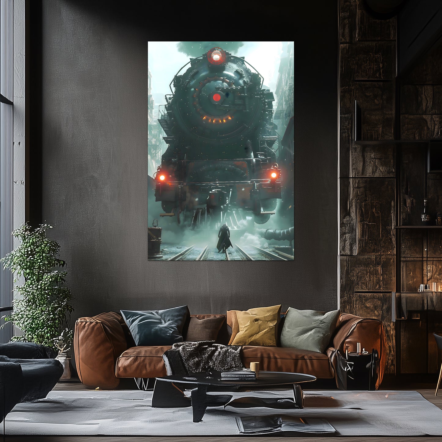 Dystopia Train Poster – Iron Predator | Awe-Inspiring Wall Art for Sci-Fi & Fantasy Train Enthusiasts | Unique and Exclusive Artwork