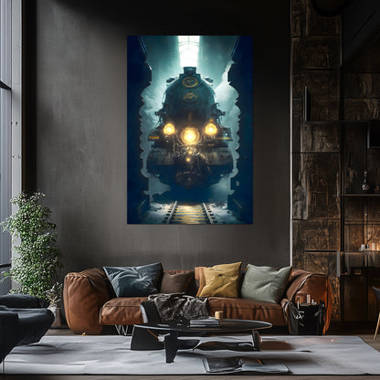 Diesel Train Poster – Tempus Imperator | Awe-Inspiring Wall Art for Sci-Fi & Fantasy Train Enthusiasts | Unique and Exclusive Artwork