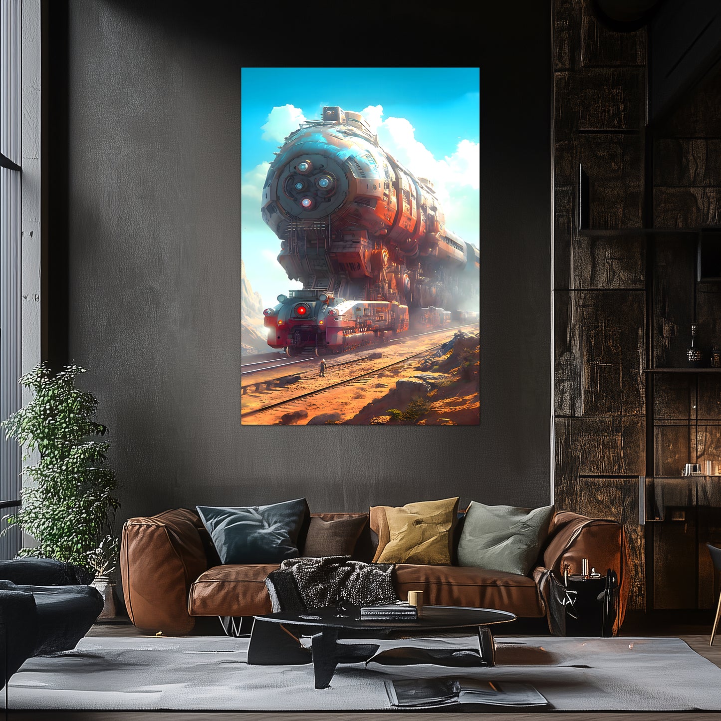 Post-Apocalyptic Train Poster – Arcanum Carrier | Awe-Inspiring Wall Art for Sci-Fi & Fantasy Train Enthusiasts | Unique and Exclusive Artwork