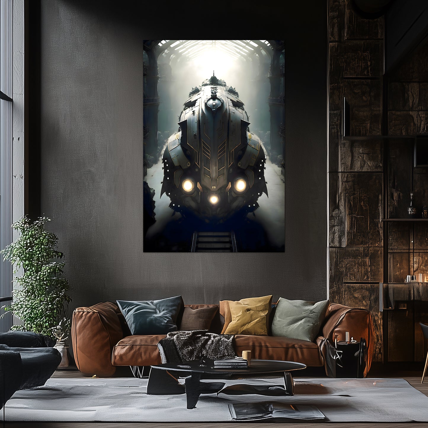 Diesel Train Poster – Chronos Magnus | Awe-Inspiring Wall Art for Sci-Fi & Fantasy Train Enthusiasts | Unique and Exclusive Artwork