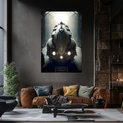 Diesel Train Poster – Chronos Magnus | Awe-Inspiring Wall Art for Sci-Fi & Fantasy Train Enthusiasts | Unique and Exclusive Artwork