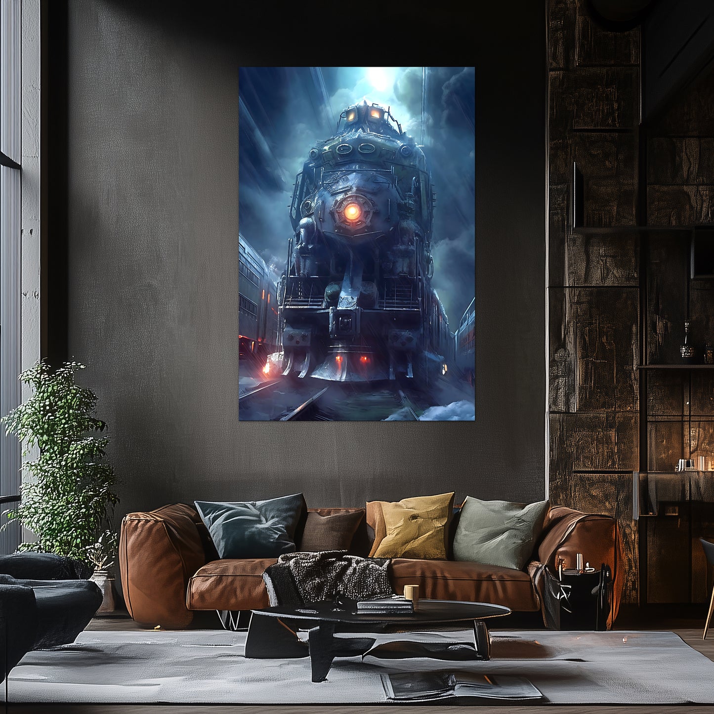Post-Apocalyptic Train Poster – Winterborn Thunderheart | Awe-Inspiring Wall Art for Sci-Fi & Fantasy Train Enthusiasts | Unique and Exclusive Artwork