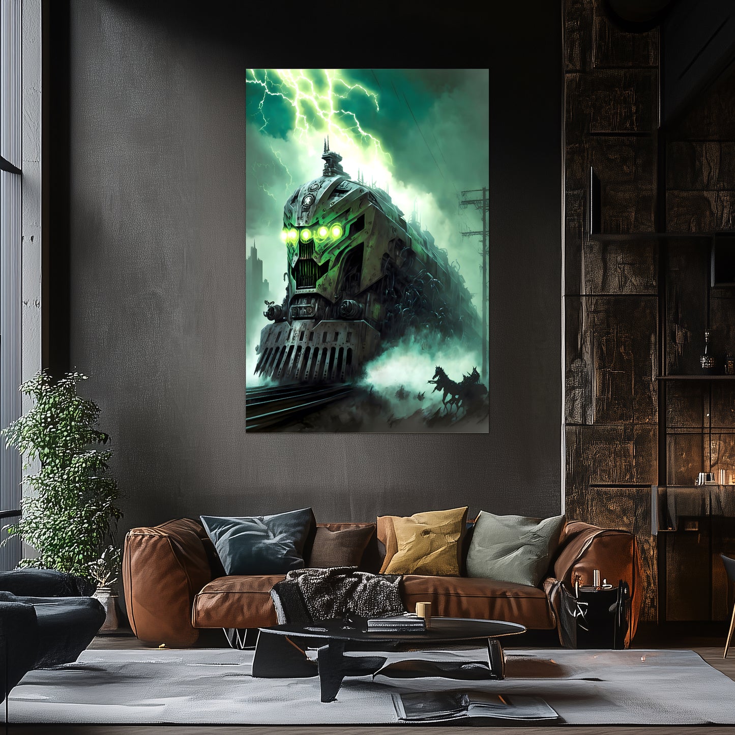 Zombie Train Poster – Hellforge Executor | Awe-Inspiring Wall Art for Sci-Fi & Fantasy Train Enthusiasts | Unique and Exclusive Artwork