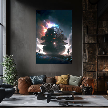 Wasteland Train Poster – The Voidstalker | Awe-Inspiring Wall Art for Sci-Fi & Fantasy Train Enthusiasts | Unique and Exclusive Artwork