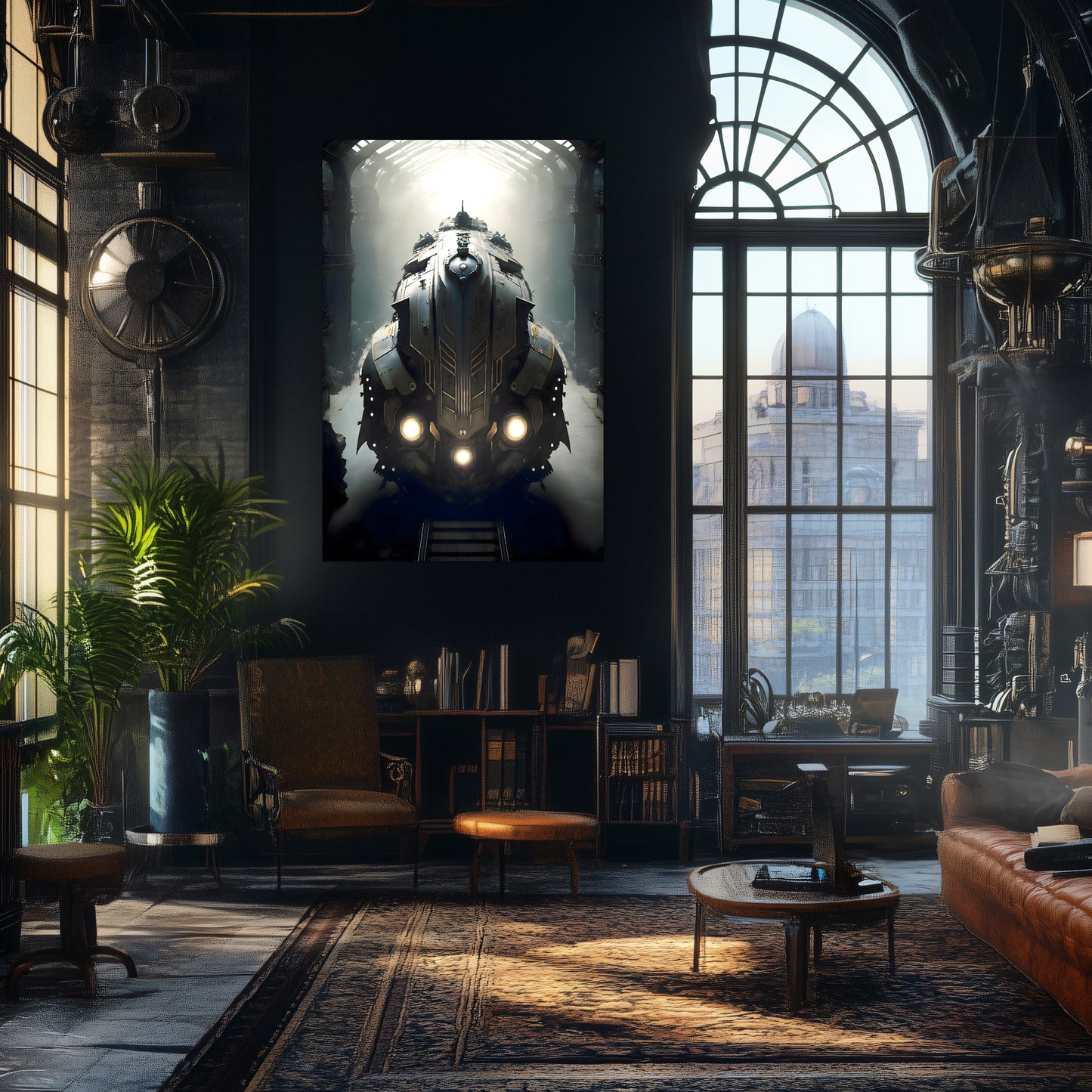 Diesel Train Poster – Chronos Magnus | Awe-Inspiring Wall Art for Sci-Fi & Fantasy Train Enthusiasts | Unique and Exclusive Artwork