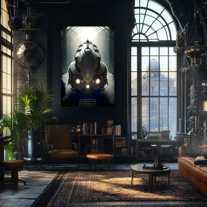 Diesel Train Poster – Chronos Magnus | Awe-Inspiring Wall Art for Sci-Fi & Fantasy Train Enthusiasts | Unique and Exclusive Artwork