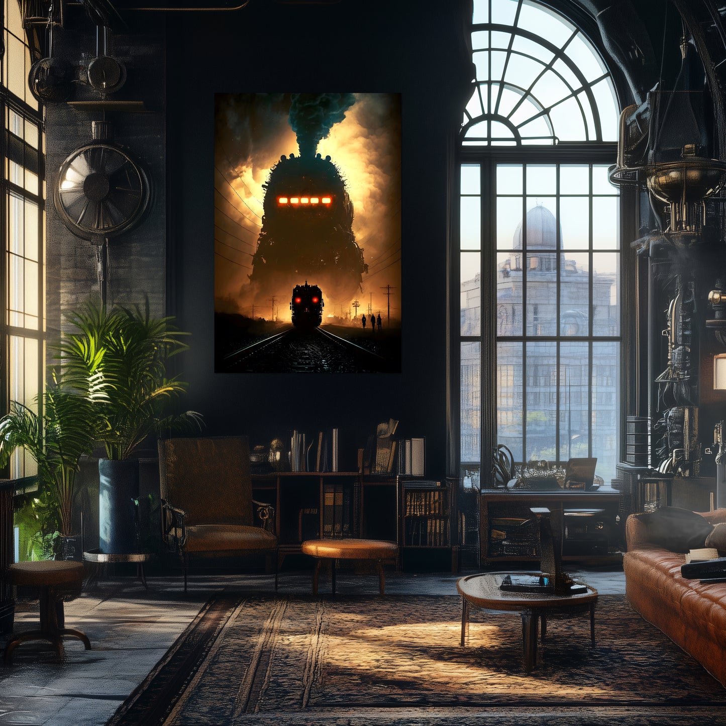 Post-Apocalyptic Train Poster – The Endbringer | Awe-Inspiring Wall Art for Sci-Fi & Fantasy Train Enthusiasts | Unique and Exclusive Artwork