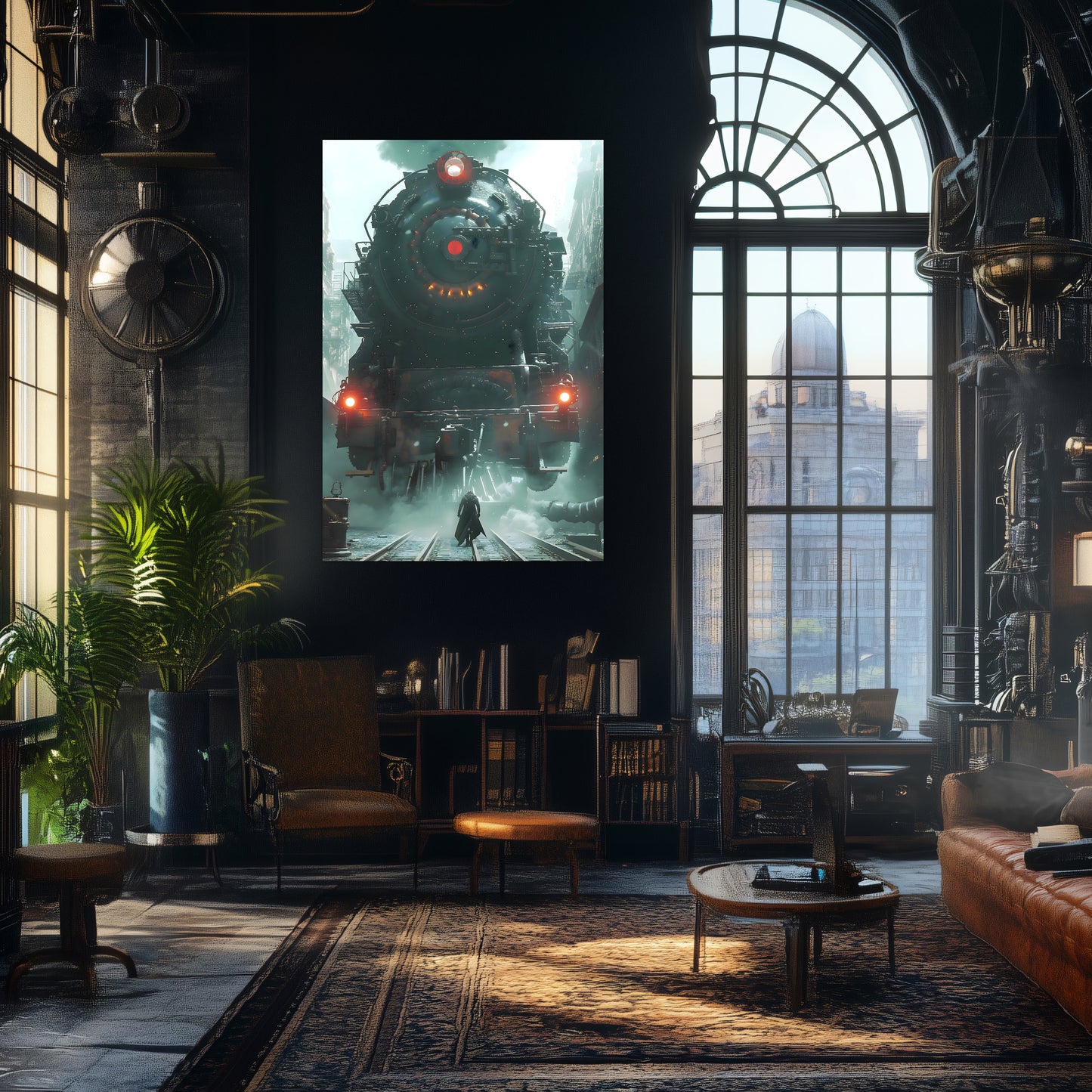 Dystopia Train Poster – Iron Predator | Awe-Inspiring Wall Art for Sci-Fi & Fantasy Train Enthusiasts | Unique and Exclusive Artwork