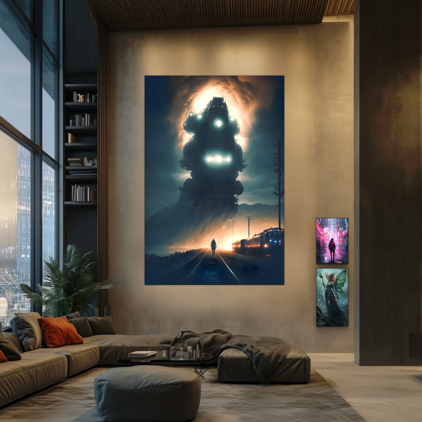 Post-Apocalyptic Train Poster – The Unyielding Monolith | Awe-Inspiring Wall Art for Sci-Fi & Fantasy Train Enthusiasts | Unique and Exclusive Artwork