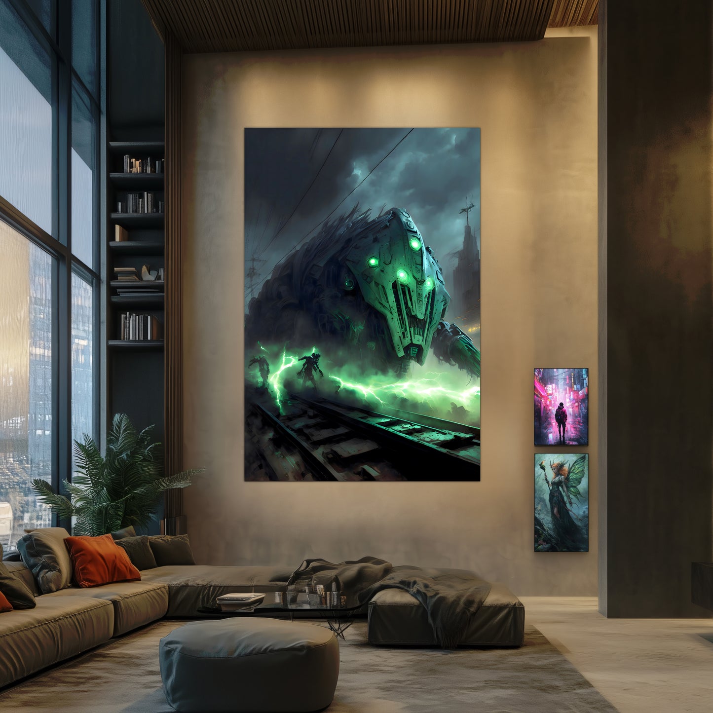 Zombie Train Poster – Darkclad Adjudicator | Awe-Inspiring Wall Art for Sci-Fi & Fantasy Train Enthusiasts | Unique and Exclusive Artwork