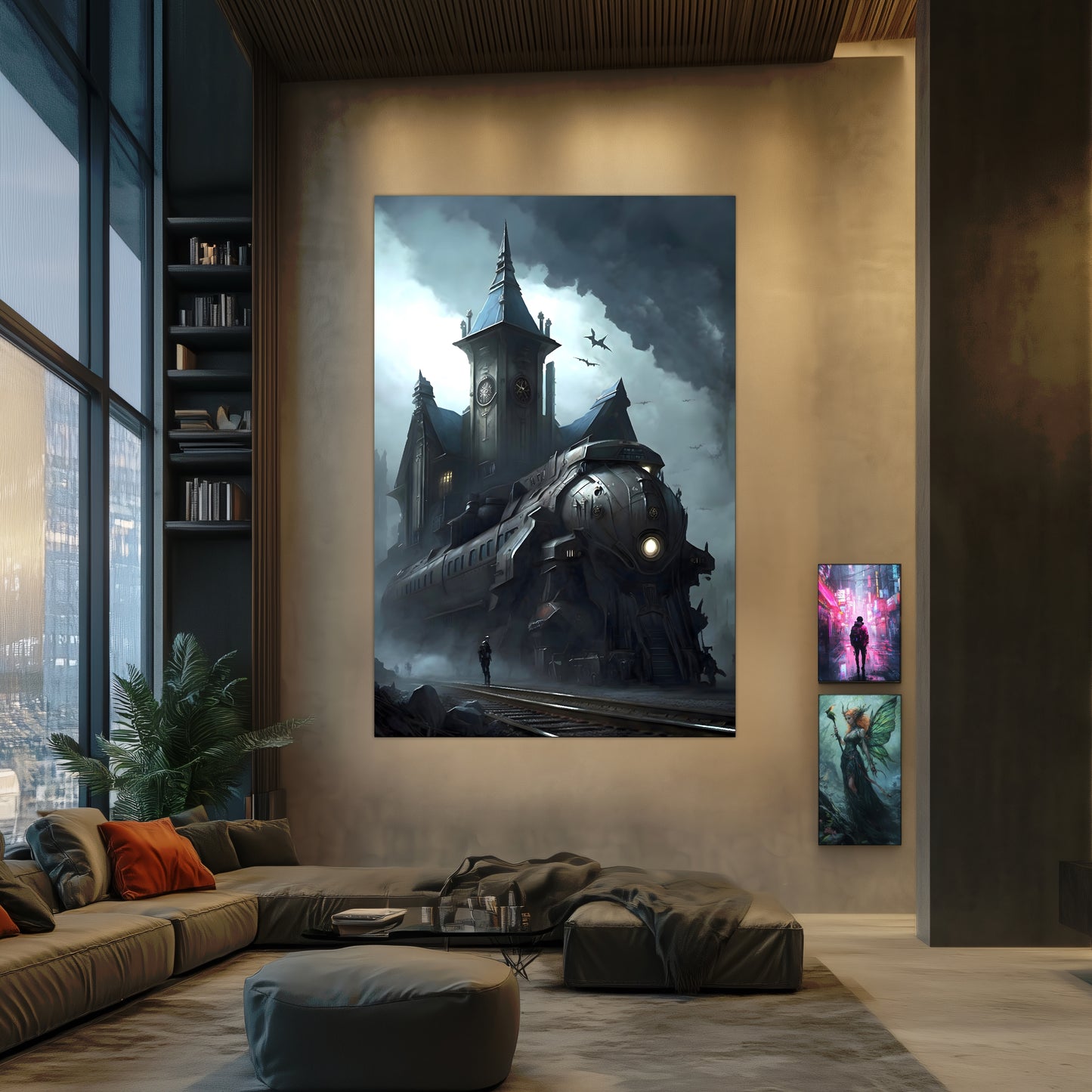 Fantasy Train Poster – Darkmist Phantom | Awe-Inspiring Wall Art for Sci-Fi & Fantasy Train Enthusiasts | Unique and Exclusive Artwork