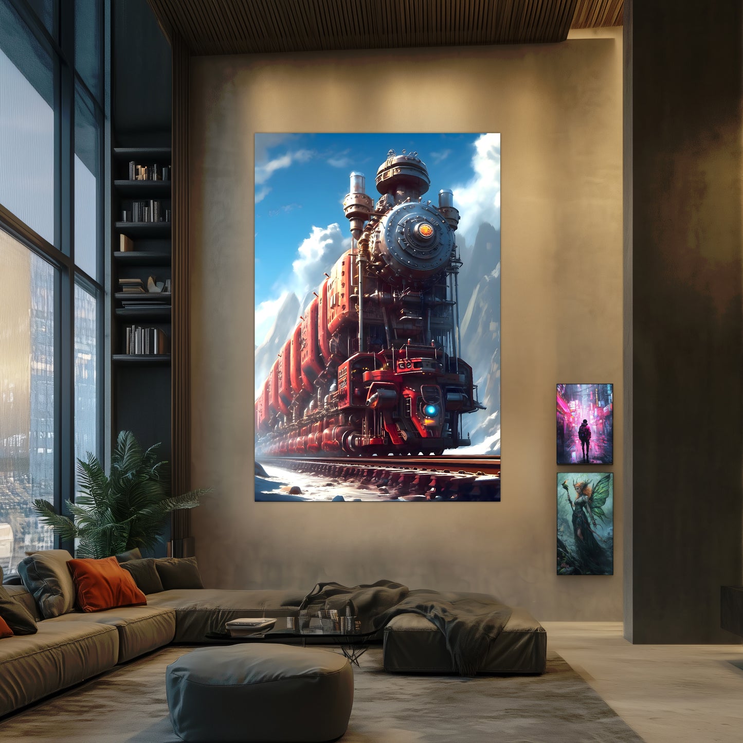 Post-Apocalyptic Train Poster – Colonial Colossus | Awe-Inspiring Wall Art for Sci-Fi & Fantasy Train Enthusiasts | Unique and Exclusive Artwork