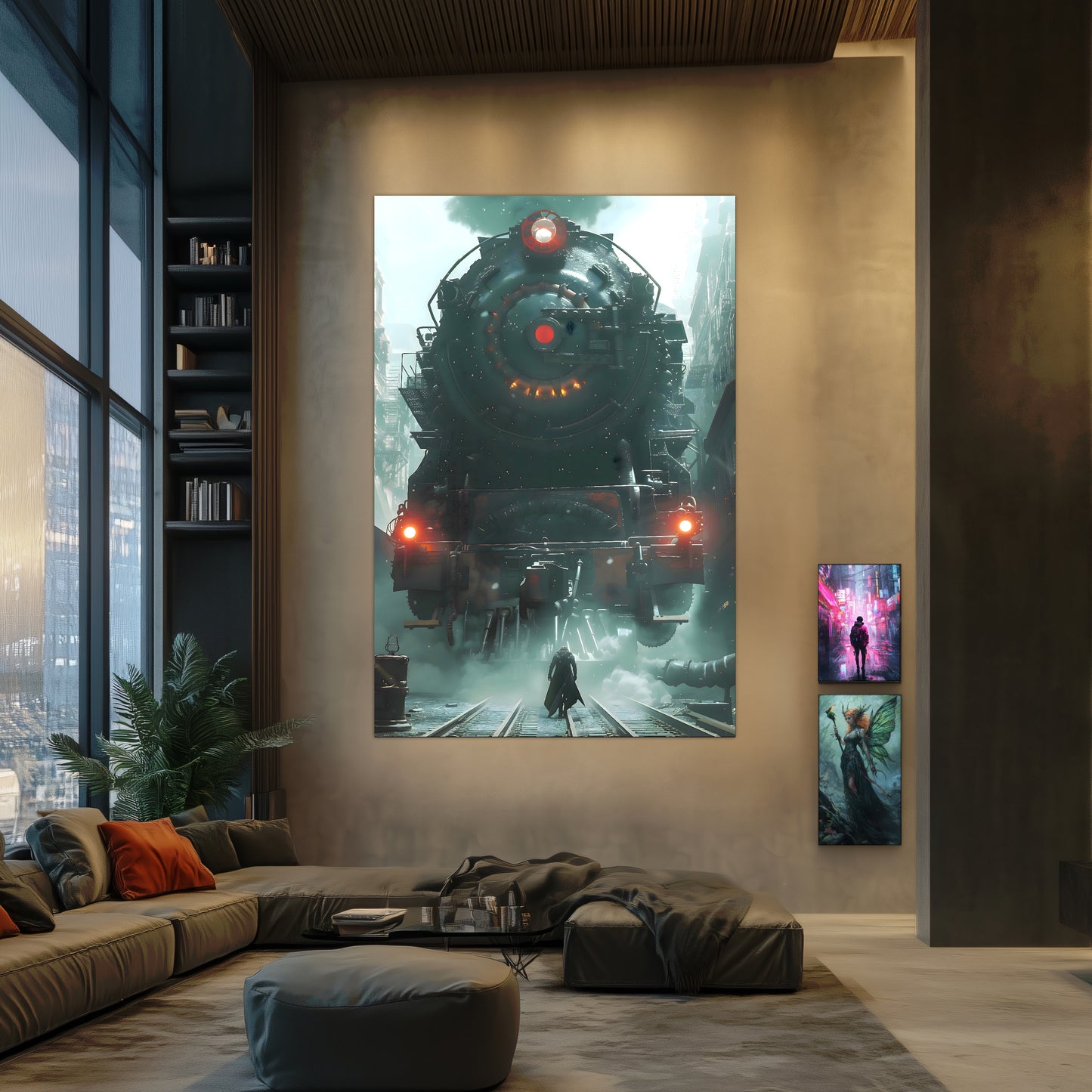 Dystopia Train Poster – Iron Predator | Awe-Inspiring Wall Art for Sci-Fi & Fantasy Train Enthusiasts | Unique and Exclusive Artwork