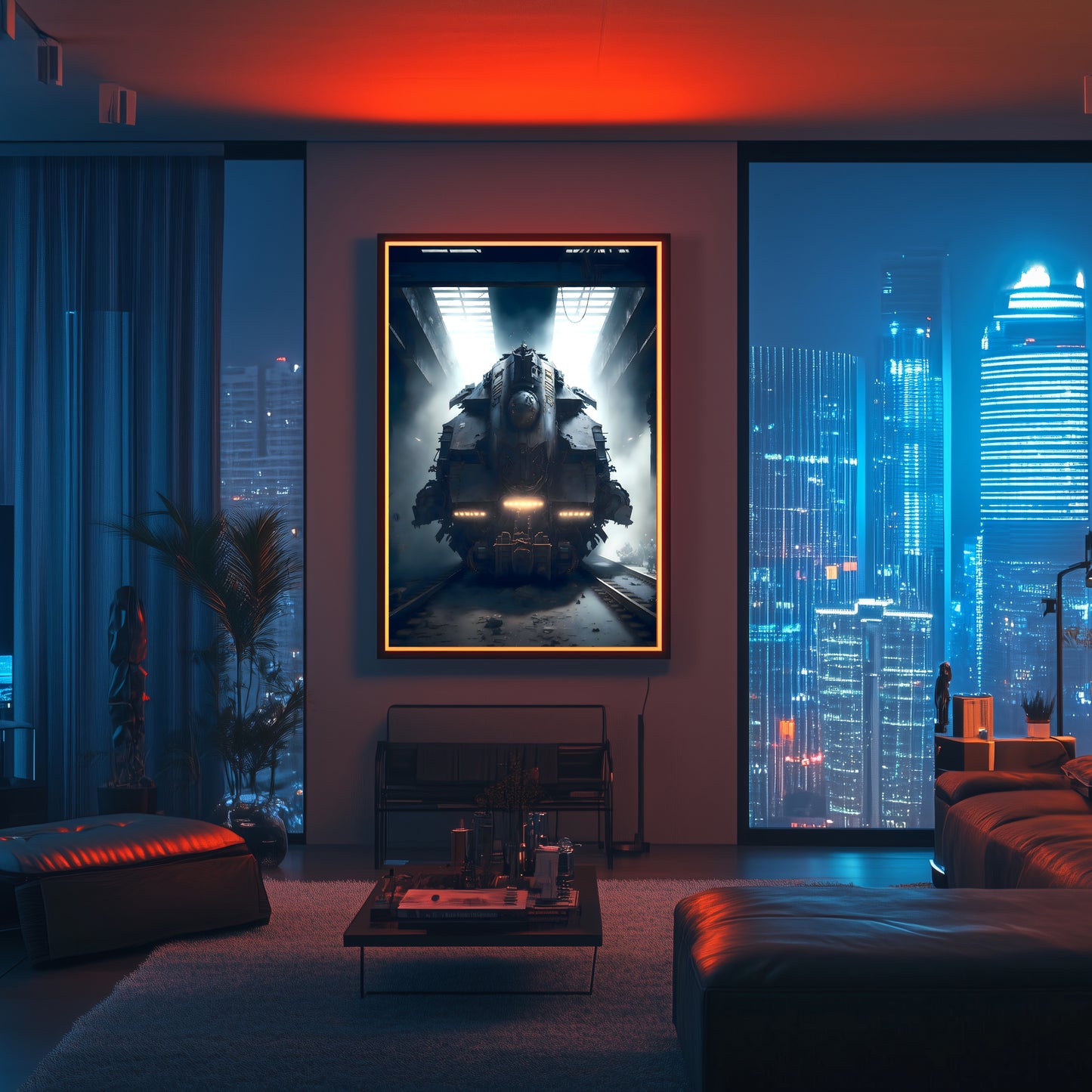 Diesel Train Poster – Aeternum Custos | Awe-Inspiring Wall Art for Sci-Fi & Fantasy Train Enthusiasts | Unique and Exclusive Artwork