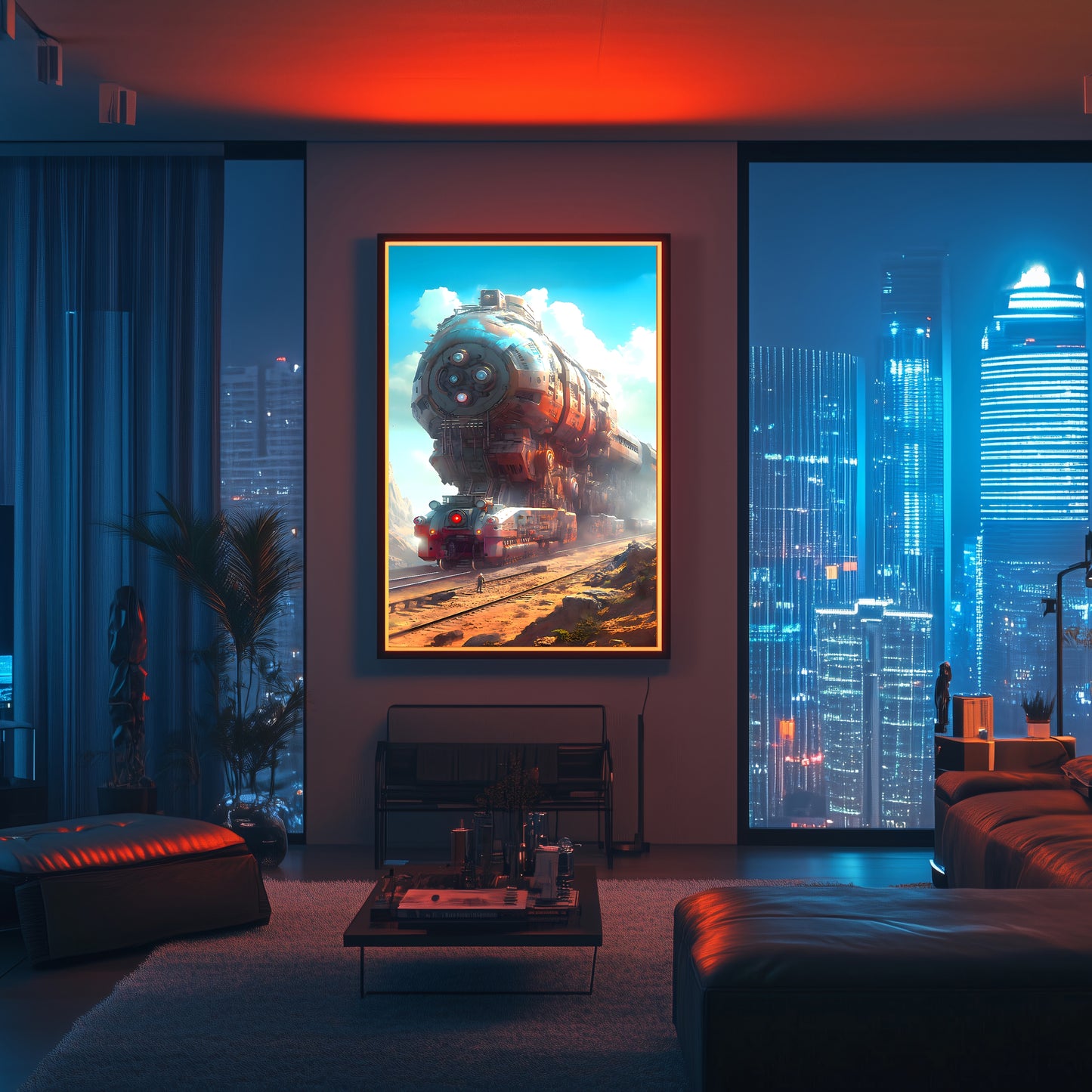 Post-Apocalyptic Train Poster – Arcanum Carrier | Awe-Inspiring Wall Art for Sci-Fi & Fantasy Train Enthusiasts | Unique and Exclusive Artwork