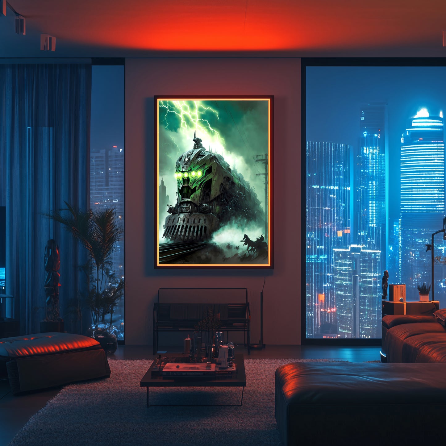 Zombie Train Poster – Hellforge Executor | Awe-Inspiring Wall Art for Sci-Fi & Fantasy Train Enthusiasts | Unique and Exclusive Artwork