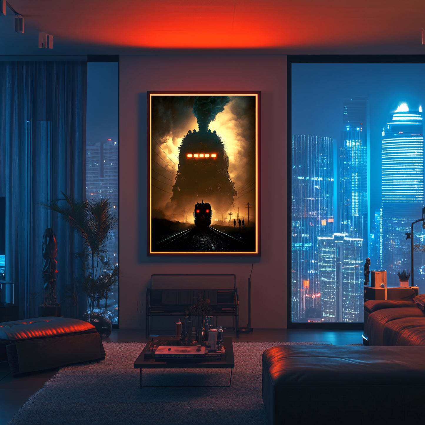 Post-Apocalyptic Train Poster – The Endbringer | Awe-Inspiring Wall Art for Sci-Fi & Fantasy Train Enthusiasts | Unique and Exclusive Artwork
