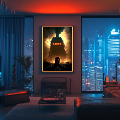 Post-Apocalyptic Train Poster – The Endbringer | Awe-Inspiring Wall Art for Sci-Fi & Fantasy Train Enthusiasts | Unique and Exclusive Artwork