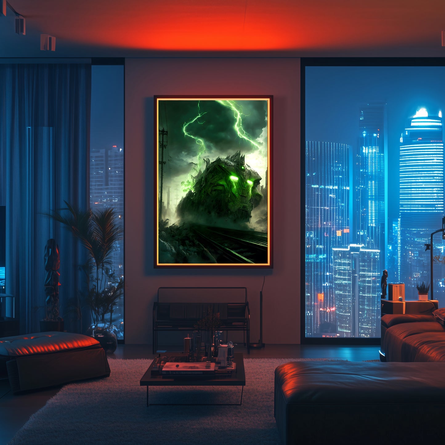 Zombie Train Poster – Wraithstorm Oppressor | Awe-Inspiring Wall Art for Sci-Fi & Fantasy Train Enthusiasts | Unique and Exclusive Artwork