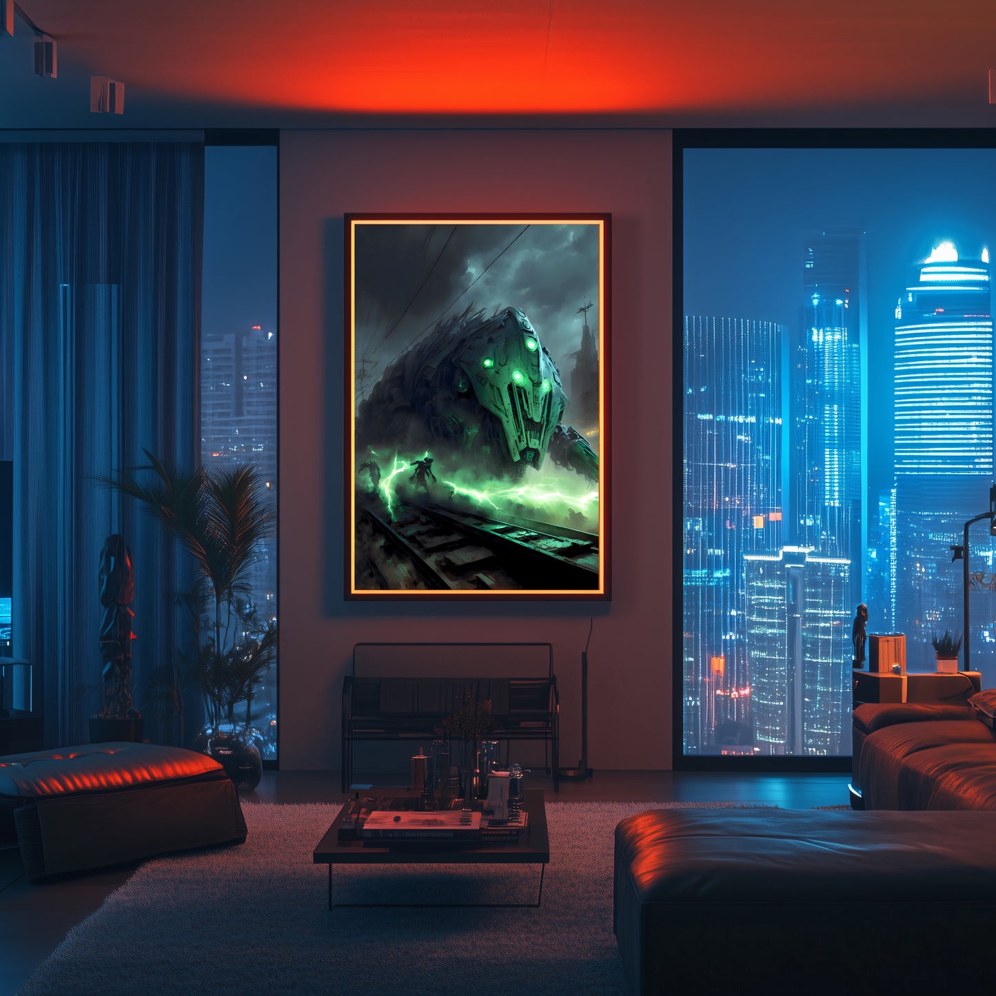 Zombie Train Poster – Darkclad Adjudicator | Awe-Inspiring Wall Art for Sci-Fi & Fantasy Train Enthusiasts | Unique and Exclusive Artwork