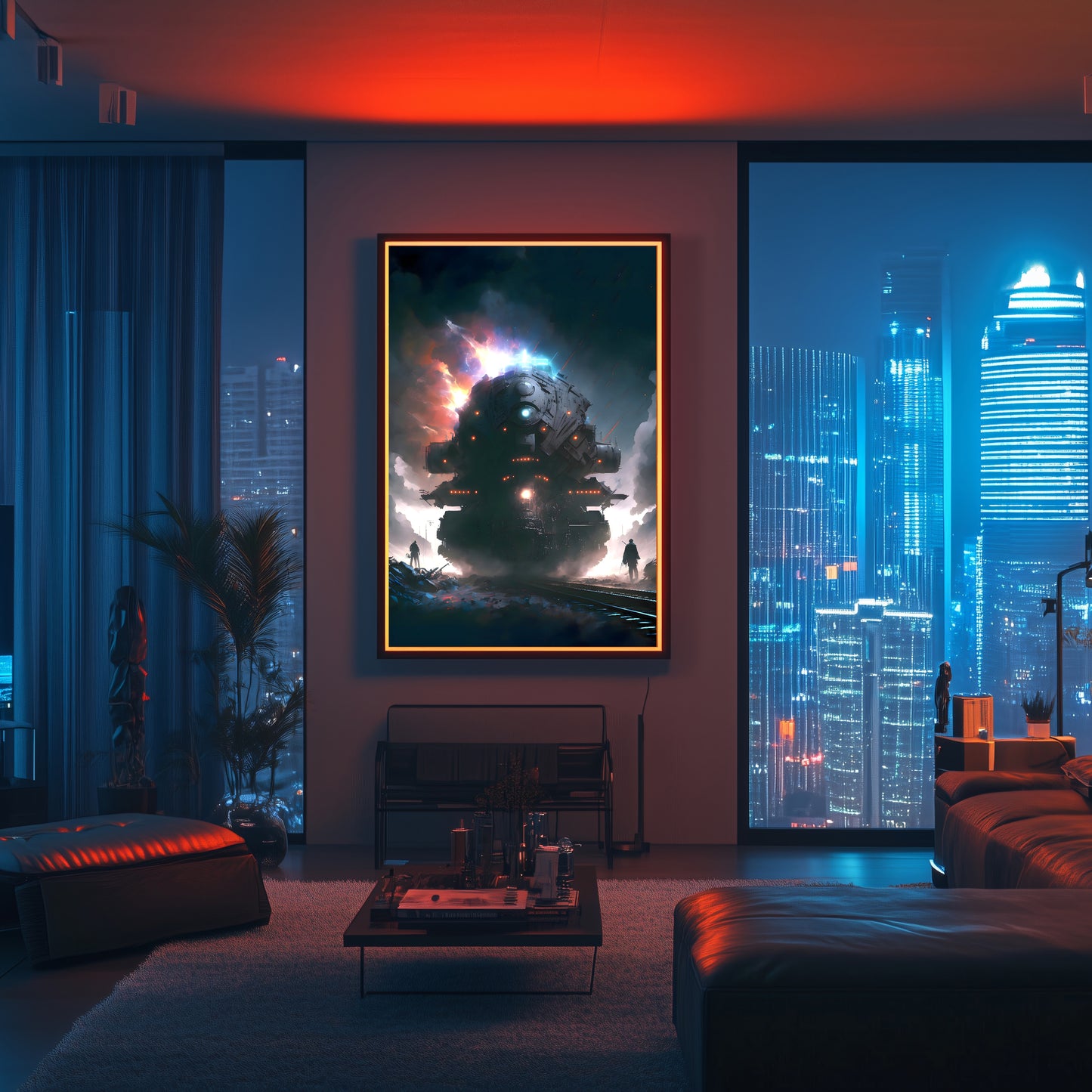 Wasteland Train Poster – The Voidstalker | Awe-Inspiring Wall Art for Sci-Fi & Fantasy Train Enthusiasts | Unique and Exclusive Artwork