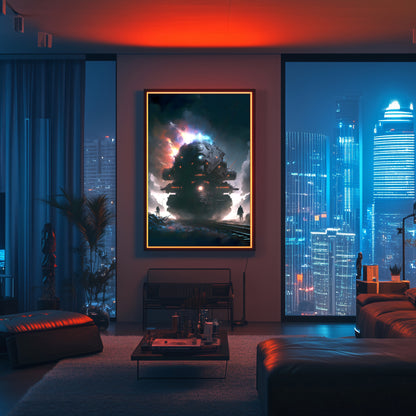 Wasteland Train Poster – The Voidstalker | Awe-Inspiring Wall Art for Sci-Fi & Fantasy Train Enthusiasts | Unique and Exclusive Artwork