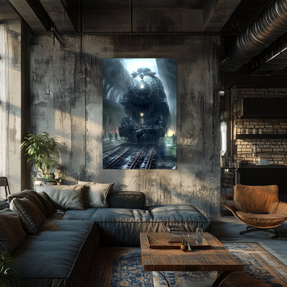 Dystopia Train Poster – SPX 4449 | Awe-Inspiring Wall Art for Sci-Fi & Fantasy Train Enthusiasts | Unique and Exclusive Artwork