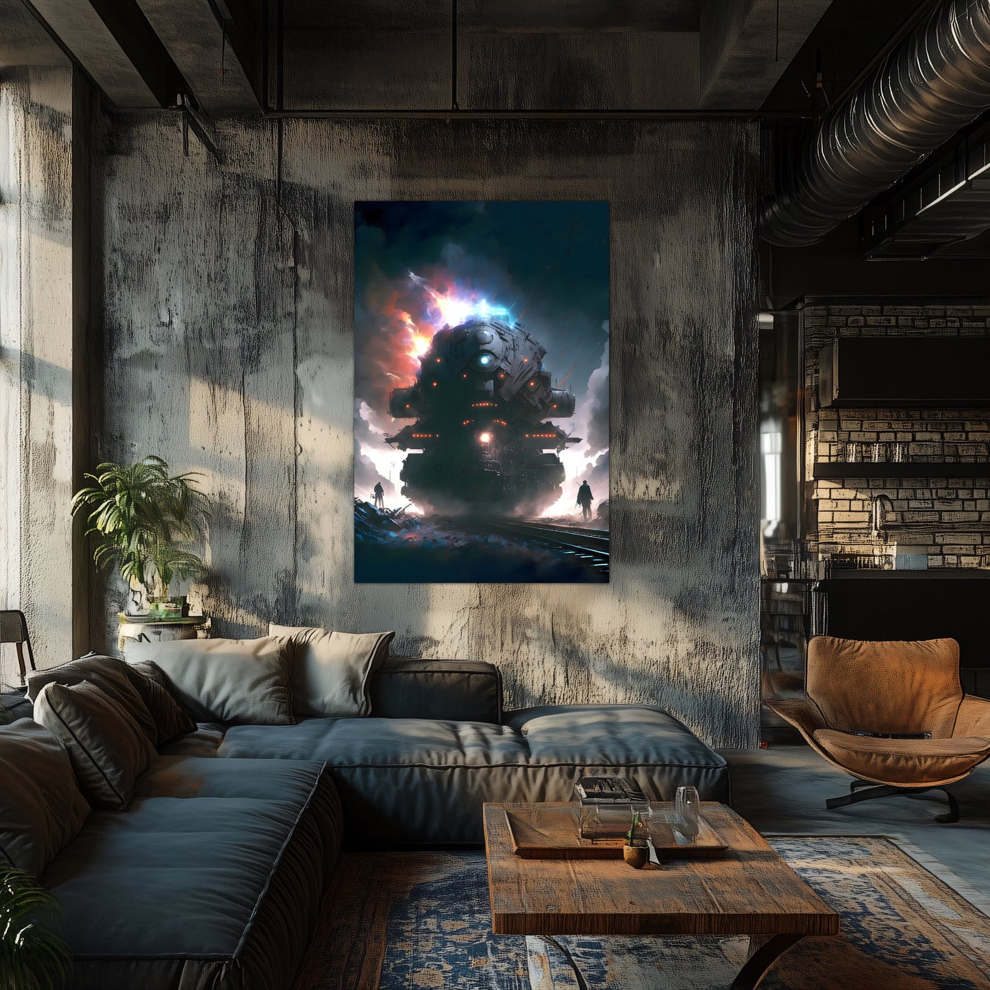 Wasteland Train Poster – The Voidstalker | Awe-Inspiring Wall Art for Sci-Fi & Fantasy Train Enthusiasts | Unique and Exclusive Artwork