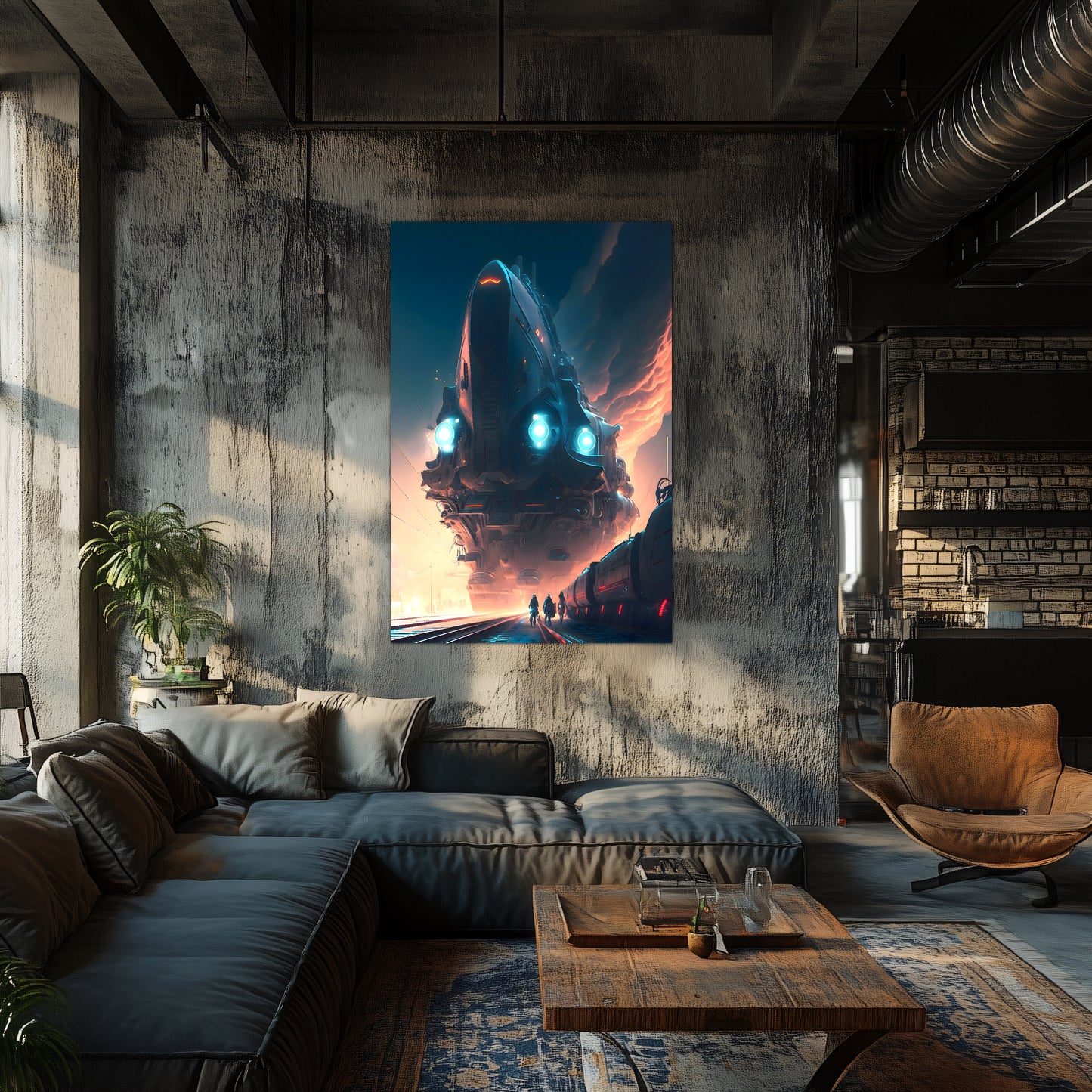 Cyberpunk Train Poster – Hyperion Elysian Metrocore | Awe-Inspiring Wall Art for Sci-Fi & Fantasy Train Enthusiasts | Unique and Exclusive Artwork