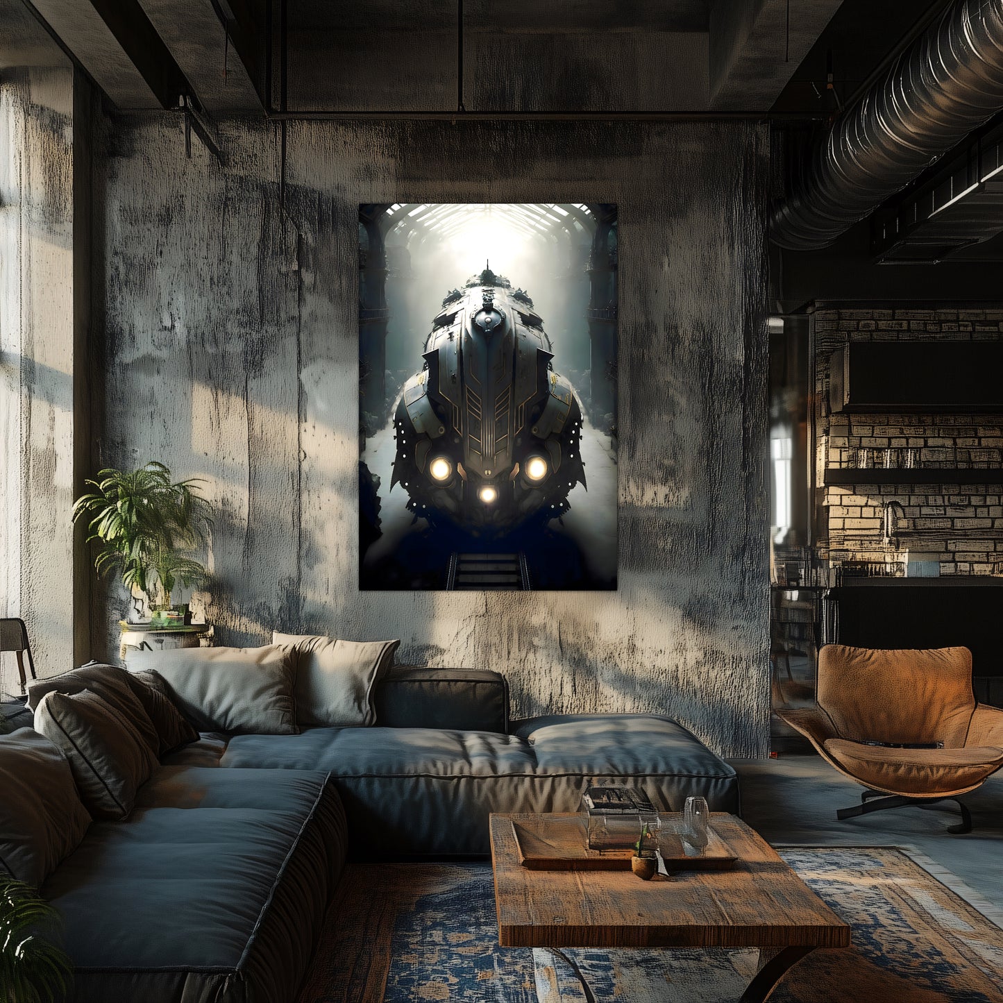 Diesel Train Poster – Chronos Magnus | Awe-Inspiring Wall Art for Sci-Fi & Fantasy Train Enthusiasts | Unique and Exclusive Artwork