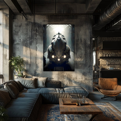 Diesel Train Poster – Chronos Magnus | Awe-Inspiring Wall Art for Sci-Fi & Fantasy Train Enthusiasts | Unique and Exclusive Artwork