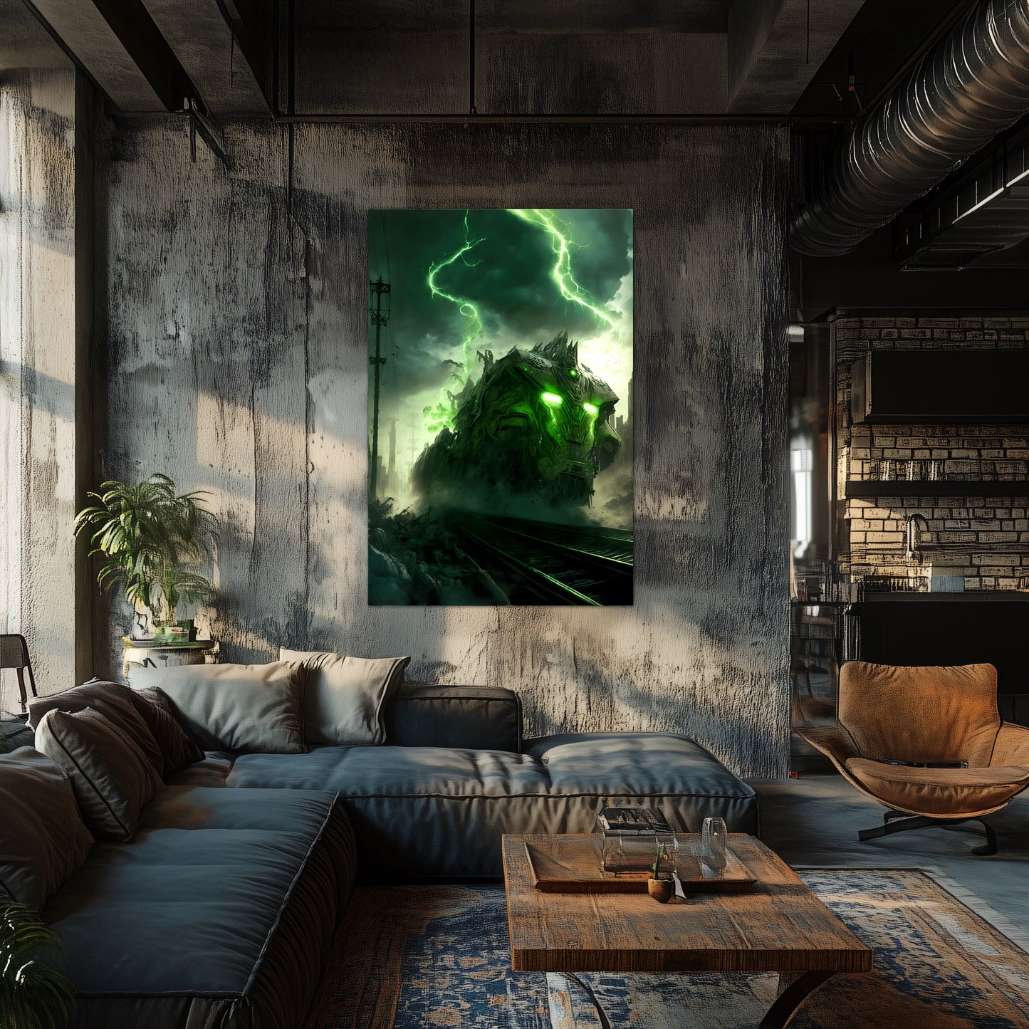 Zombie Train Poster – Wraithstorm Oppressor | Awe-Inspiring Wall Art for Sci-Fi & Fantasy Train Enthusiasts | Unique and Exclusive Artwork