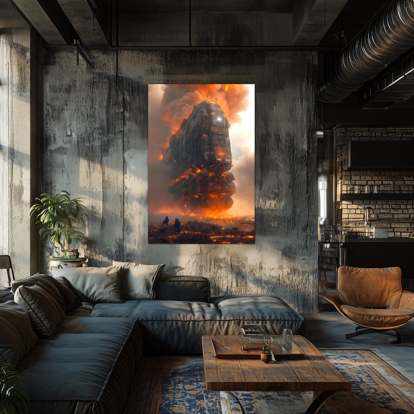 Wasteland Train Poster – Exodus Beta | Awe-Inspiring Wall Art for Sci-Fi & Fantasy Train Enthusiasts | Unique and Exclusive Artwork
