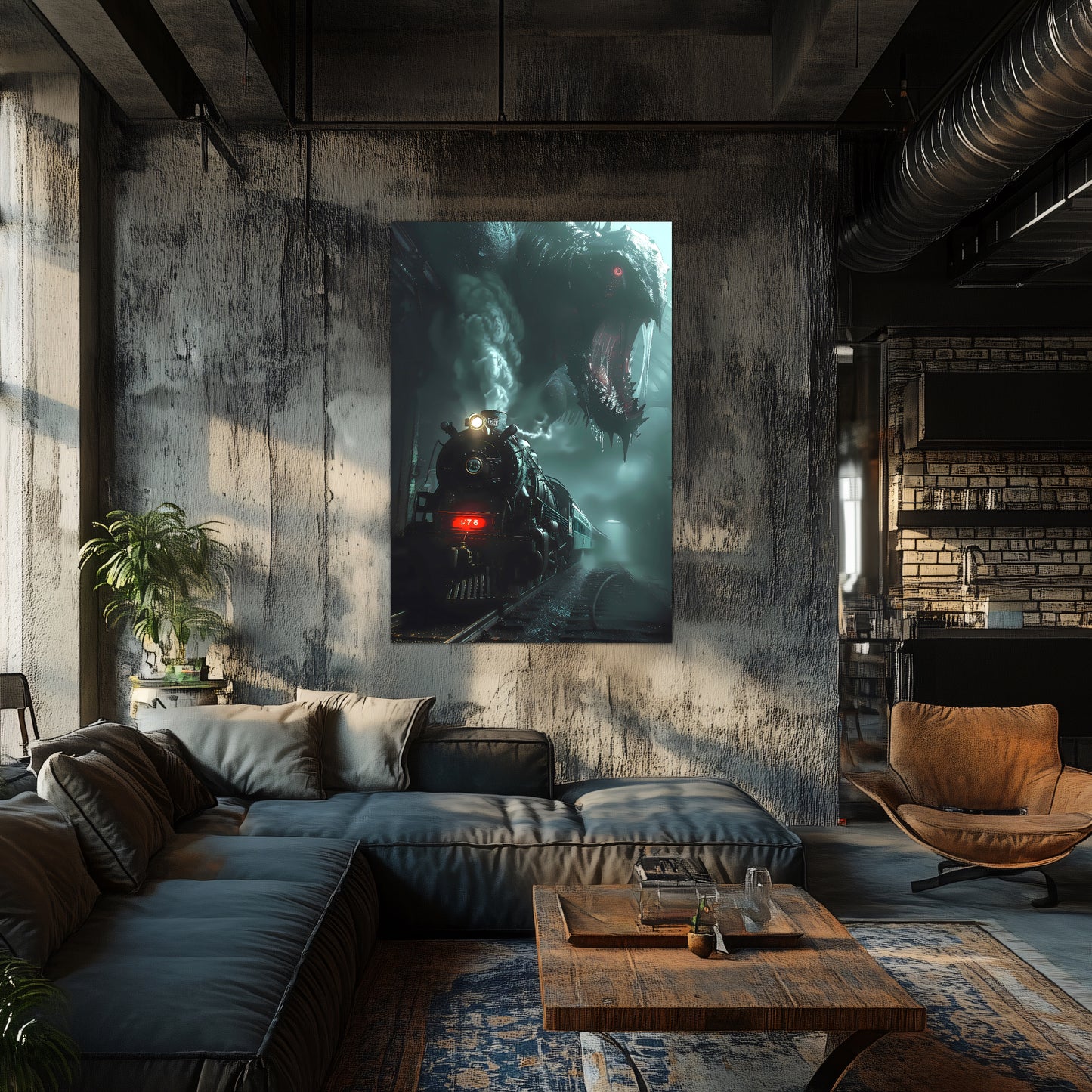 Fantasy Train Poster – Dragonbane Express | Awe-Inspiring Wall Art for Sci-Fi & Fantasy Train Enthusiasts | Unique and Exclusive Artwork